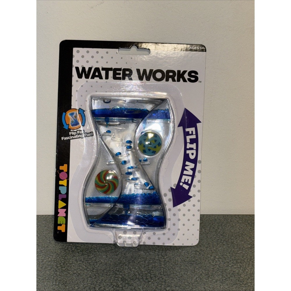 Water Works Fidget‎ Toy, Liquid Motion Blue and Yellow Toy Planet NEW